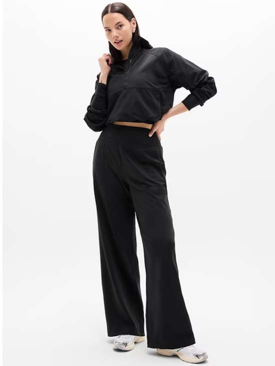 Athleta Pants - ATHLETA VENICE Wide-Leg High-Rise Black Pants Size SP